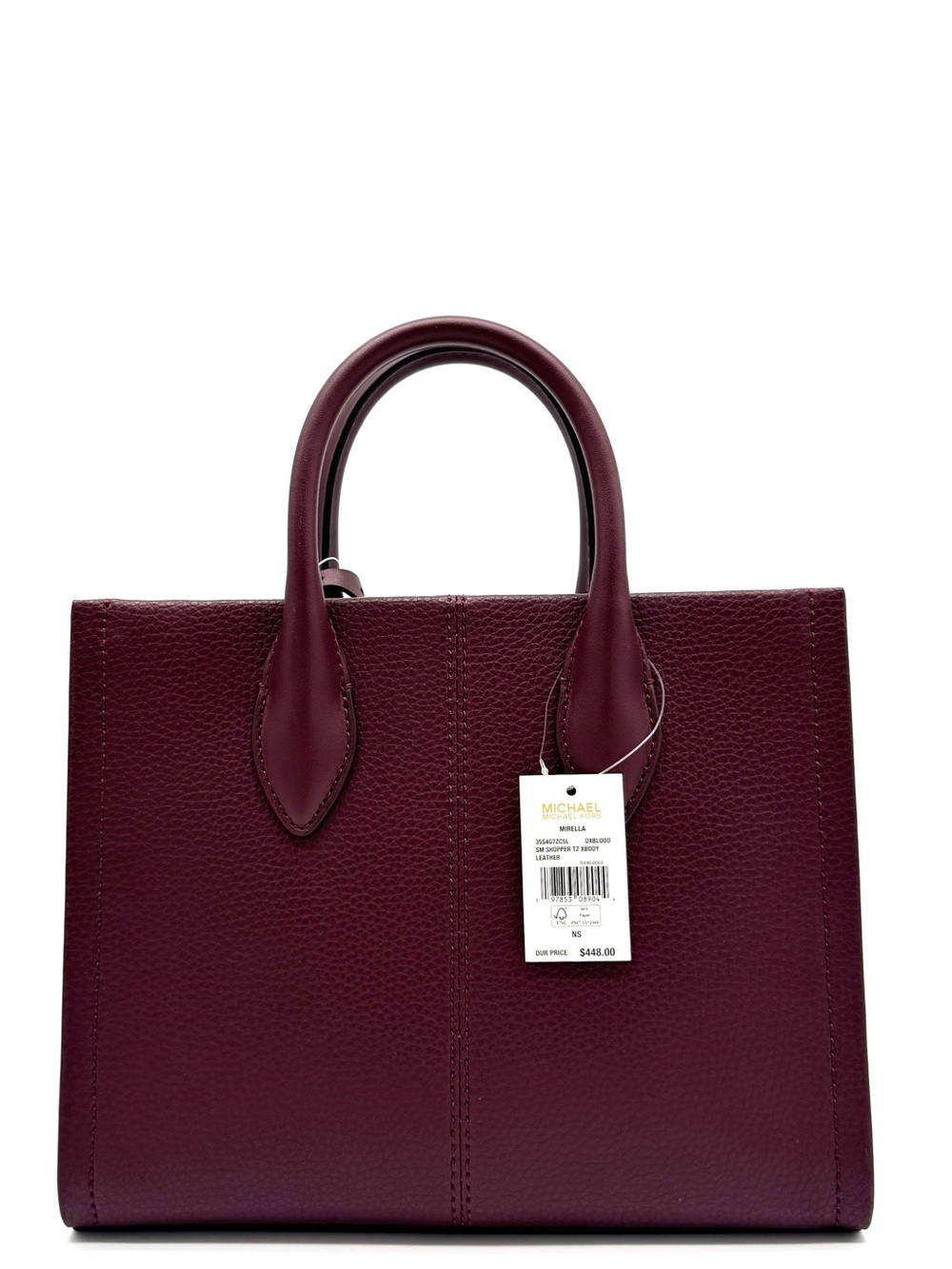 Michael Kors Mirella Small Signature Logo Crossbody Bag Ox Blood - Picture 5 of 8